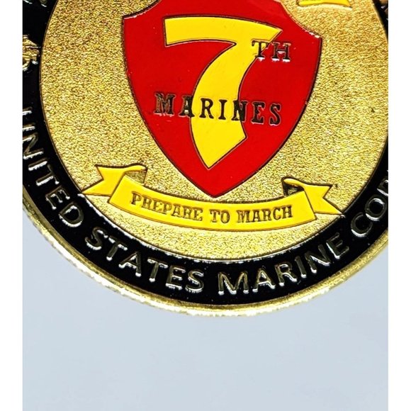 7th Marine Regiment USMC Challenge Coin - Seventh Marine Reinforced - Picture 8 of 16